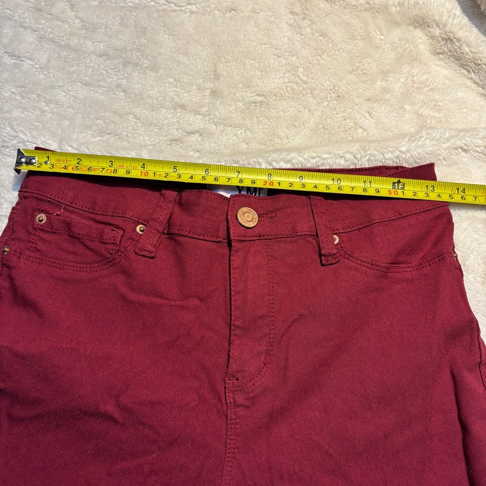 YMI Jeans Medium Burgundy Skinny High Rise Rayon Nylon Spandex Stretch 5-Pocket - Picture 11 of 14
